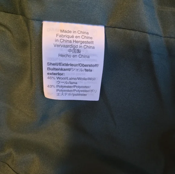 JCrew Green Women's Wool Blend Stand-Collar Coat Size 4 - Picture 4 of 9